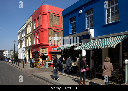 London, Vereinigtes Königreich, laden Geschäfte in Portobello Road Stockfoto