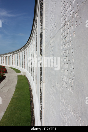 Ersten Weltkrieg Tyne Cot Denkmal für die fehlenden Stockfoto