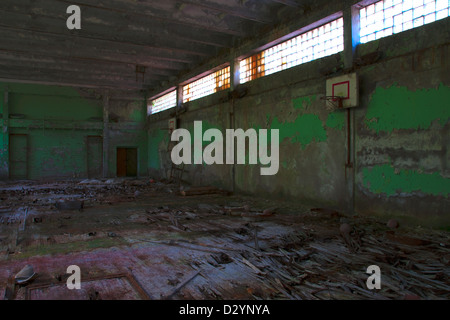 Chernobyl Katastrophe Ergebnisse. Verlassene Schule. Stockfoto