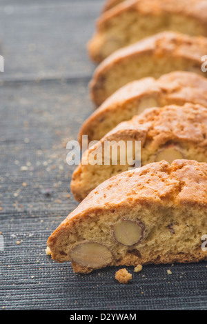 Nahaufnahme eines italienischen cantuccini Stockfoto