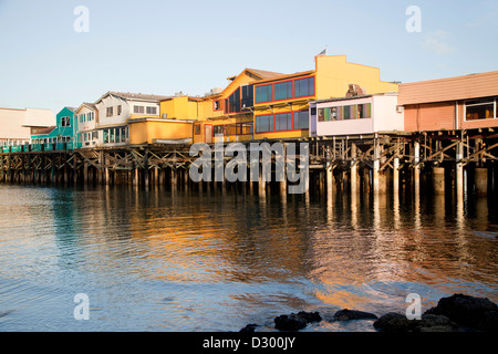 Alten Fishermans Wharf in Monterey, Kalifornien, Vereinigte Staaten von Amerika, USA Stockfoto