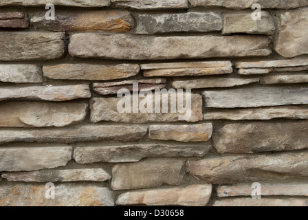 Dekorative Steinwand, Nahaufnahme Stockfoto