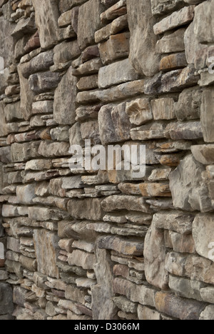 Dekorative Steinwand, Nahaufnahme Stockfoto