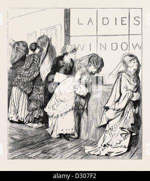 LADIES FENSTER BEI DER NEW YORK POST, 1870 Stockfoto