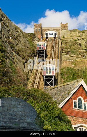 Osthügel Standseilbahn in Hastings, East Sussex Stockfoto