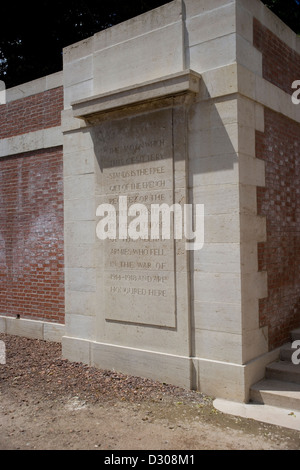 Ancre britischen Friedhof in Beaumont-Hamel an der Somme mit 1205 Gräber aus den Schlachten von 1916 im ersten Weltkrieg Stockfoto