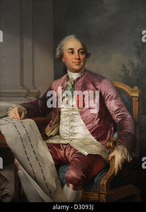 Charles-Claude Flahaut De La Billarderie, Comte d'Angiviller (1730-1809). Porträt von Joseph-Siffred Duplessis (1725-1802). Stockfoto