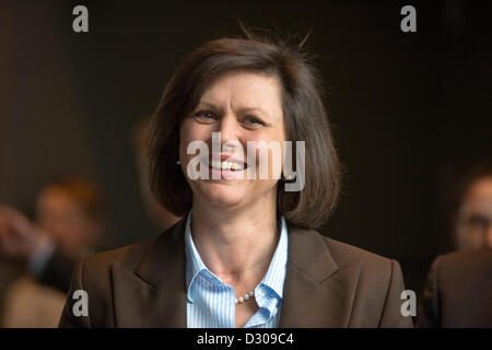 Berlin, Deutschland. 5. Februar 2013. Bundesministerium für Ernährung, Landwirtschaft und Verbraucherschutz, Ilse Aigner beteiligt sich an "Big Data – Goldmine oder Dynamite" Konferenz. Ilsa Aigner. Bildnachweis: Gonçalo Silva / Alamy Live News Stockfoto