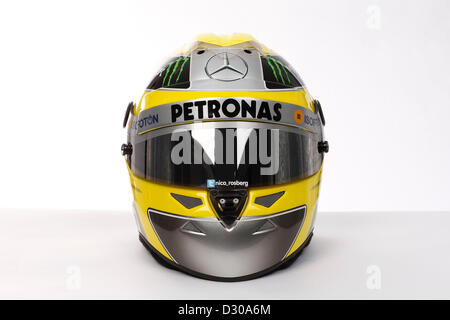 Jerez, Spanien. 5. Februar 2013. Motorsport: FIA Formula One World Championship 2013, F1 Test Jerez, Helm von Nico Rosberg (GER, Mercedes GP) Credit: Dpa Picture-Alliance / Alamy Live News Stockfoto
