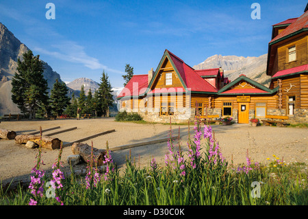 NUM-Ti-Jah Lodge, Bow Lake, Banff Nationalpark, Alberta, Kanada Stockfoto