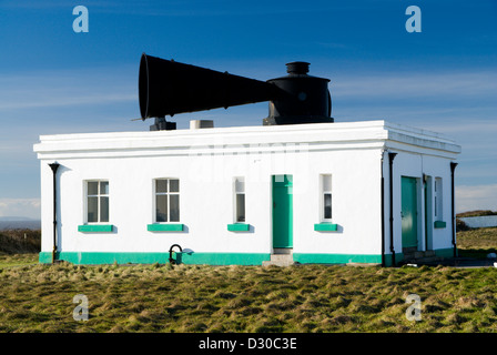 Nebelhorn Nash Point Leuchtturm Glamorgan Erbe Küste Vale von Glamorgan Süd wales uk Stockfoto