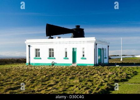 Nebelhorn Nash Point Leuchtturm Glamorgan Erbe Küste Vale von Glamorgan Süd wales uk Stockfoto