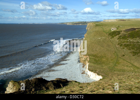 Küsten-Wanderweg über Cwm Nash Glamorgan Erbe Küste Vale von Glamorgan-Süd-Wales Stockfoto