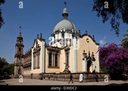 Heilige-Dreifaltigkeits-Kathedrale (Kiddist Selassie), Addis Abeba, Äthiopien Stockfoto