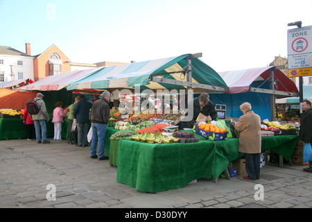 Ein Gemüse Stall Inverkehrbringen Chesterfield, Derbyshire Stockfoto