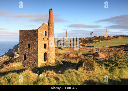 Wheal Owles Mine in der Nähe von Botallack im äußersten Westen von Cornwall Stockfoto
