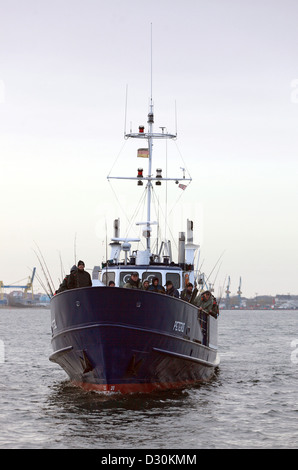 Wismar, Deutschland, Angeln Schiff im Hafen Stockfoto