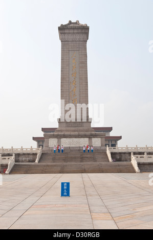 Denkmal für die Helden Platz des himmlischen Friedens Beijing China Stockfoto