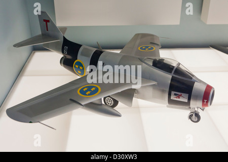 SAAB-29 Turbojet Flugzeugmodell Stockfoto