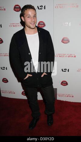 4. Februar 2013 statt - Los Angeles, Kalifornien, USA - 4. Februar 2013 - Los Angeles, Kalifornien, USA - Schauspieler SHAWN PYFROM auf der "A Einblick in The Mind von Charles Swan III" Los Angeles Premiere im Kino ArcLight Hollywood. (Kredit-Bild: © Paul Fenton/ZUMAPRESS.com) Stockfoto