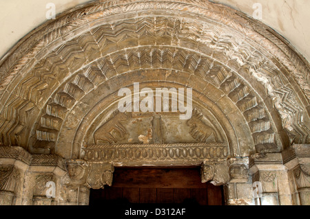 Süd Tor, St. Johannes der Täufer Kirche, Beckford, Worcestershire, England, Großbritannien Stockfoto