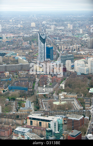 Der Shard London City panorama Stadtbild Blick nach Süden von oben 69. Etage Stockfoto