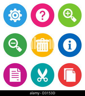 Basisschnittstelle Symbole Stockfoto