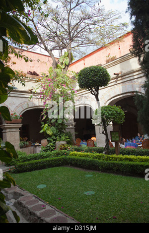 Camino Real Hotel - Garten im Innenhof - Oaxaca - Mexiko Stockfoto