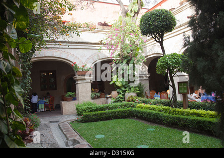 Camino Real Hotel - Garten im Innenhof - Oaxaca - Mexiko Stockfoto