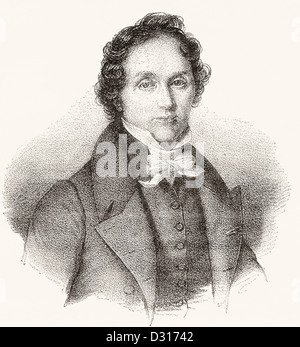 Jean-François Casimir Delavigne, 1793-1843. Französischer Dichter und Dramatiker. Stockfoto