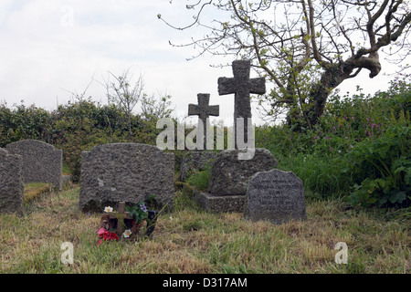 Der Friedhof der St. Bridget Kirche in Morvah, Cornwall Stockfoto