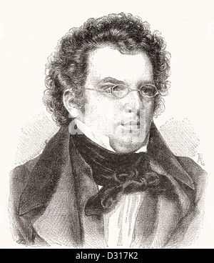 Franz Peter Schubert, 1797-1828. Österreichischer Komponist. Stockfoto