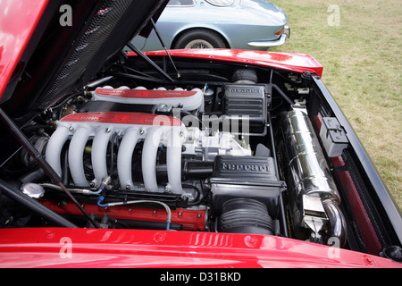 Motor Bucht von Ferrari 512 TR (Testarossa) 4,9 Liter V12 Stockfoto