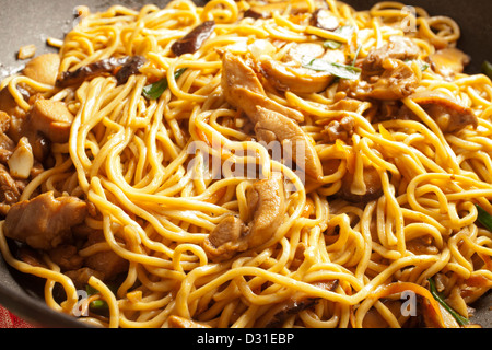 Chicken Lo Mein, der chinesisch-amerikanischen Klassiker Stockfoto