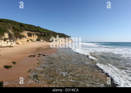 Atlantik-Strand in El Palmar, Costa De La Luz, Andalusien Spanien Stockfoto