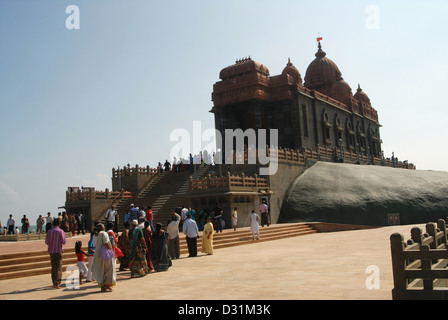 Näher-Blick auf Fels Vivekananda Denkmal. Kanyakumari. Stockfoto