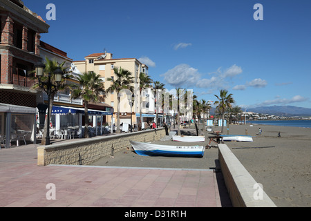 Uferpromenade von San Luis de Sabinillas, Costa Del Sol, Andalusien, Spanien Stockfoto