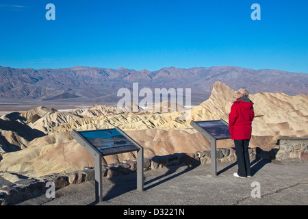 Death Valley Nationalpark, Kalifornien - Zabriskie Point. Stockfoto