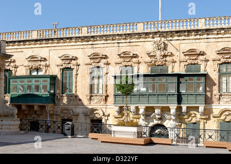 Pjazza San Gorg. Valletta. Malta. Stockfoto