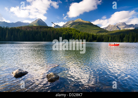 Strbske Pleso, See in der Slowakei in der hohen Tatra Stockfoto