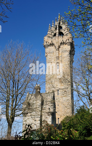 Die berühmten Wallace Monument an einem sonnigen Frühlingsmorgen Stockfoto