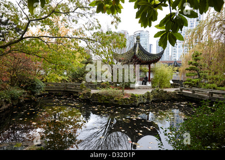 Dr Sun Yat Sen Chinesisch Parken Chinatown Vancouver BC Kanada Stockfoto