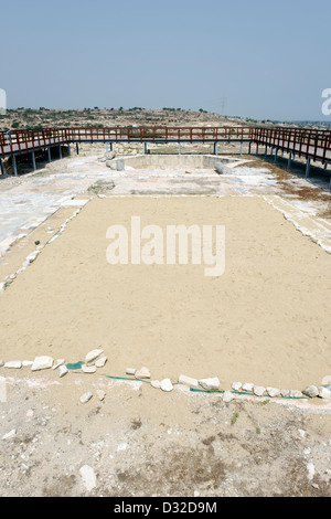 Öffentliche Bäder Hexagonal Becken am antiken Kourion griechisch-römischen Ausgrabungsstätte auf der zentralen Süd Küste von Zypern Stockfoto