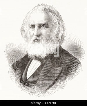 Henry Wadsworth Longfellow, 1807 –1882. Amerikanischer Dichter und Professor. Stockfoto