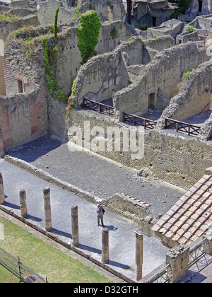 Die Ruinen von Herculaneum in Italien eine alte römische Stadt ruiniert durch den Ausbruch des Mount Vesuv Stockfoto