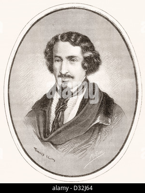 José Ignacio Javier Oriol Encarnación de Espronceda y Delgado, 1808 – 1842. Spanischer Dichter. Stockfoto