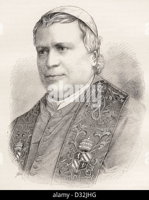 Papst Pius IX, Giovanni Maria Mastai-Ferretti, 1792 –1878 geboren. Stockfoto