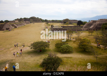 Monte Albán archäologische Ruinen Ort in Oaxaca - Mexiko Stockfoto