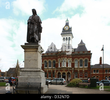 Grantham Stadtzentrum wo Margaret Thatcher erwogen wird, auf Show setzen. Stockfoto