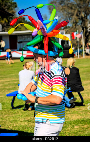 Ballon Spielzeug-Hersteller bei der italienischen Fiesta in Sarasota Florida Stockfoto